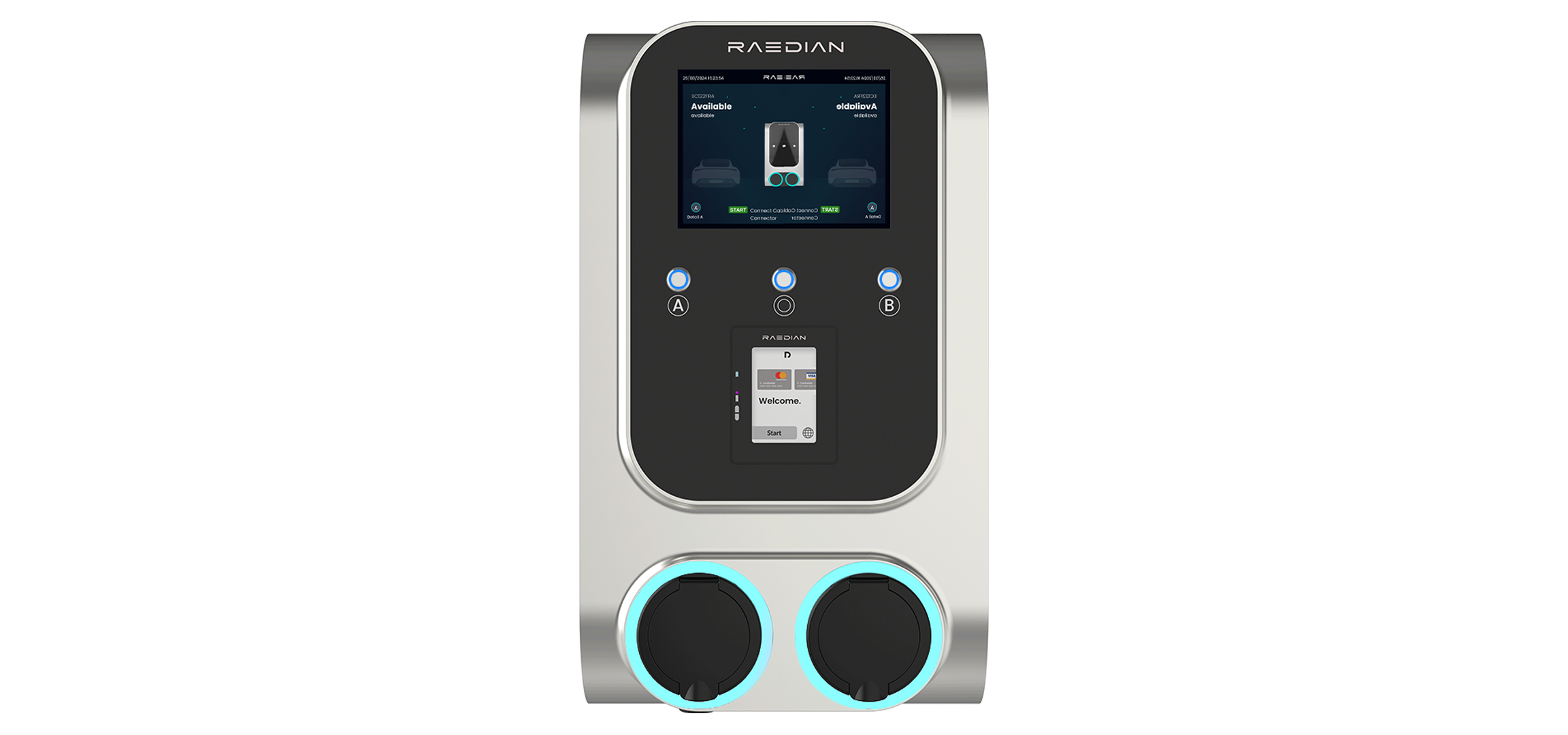 Raedian Gemini 2x22 kW Wallbox Standard/Lite/Pro