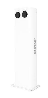 Ecotap Duo Plus Nuvia eichrechtskonform - 2x 22kW - Type 2 Steckdose - weiß